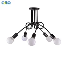 Vintage Black Iron Ceiling Lamp Dining Room Mall Ceiling Lights Lighting E27 110-240V Free Shipping Vintage Black Iron Ceiling Lamp Dining Room Mall Ceiling Lights Lighting E27 110-240V Free Shipping