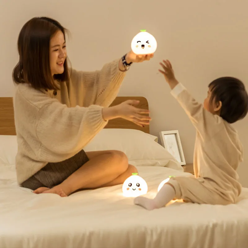 

Brand design Mini Lovely Bun Shape 3D Lamp With Battery , And LED Room Atmosphere Night Light