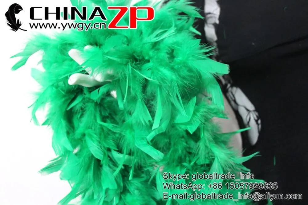 Chinazp по оптовой цене Бразильский карнавальный шарф-Боа Из Перьев первоклассное качество гладкий индейка перо большой boas 150 г Келли зеленый окрашенный для продажи