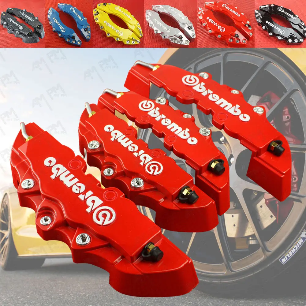 Free Shipping!! 4pcs New Brembo Style Red Disc Brake Caliper Covers