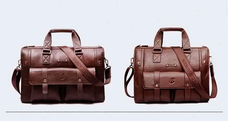 Leather men's handbag