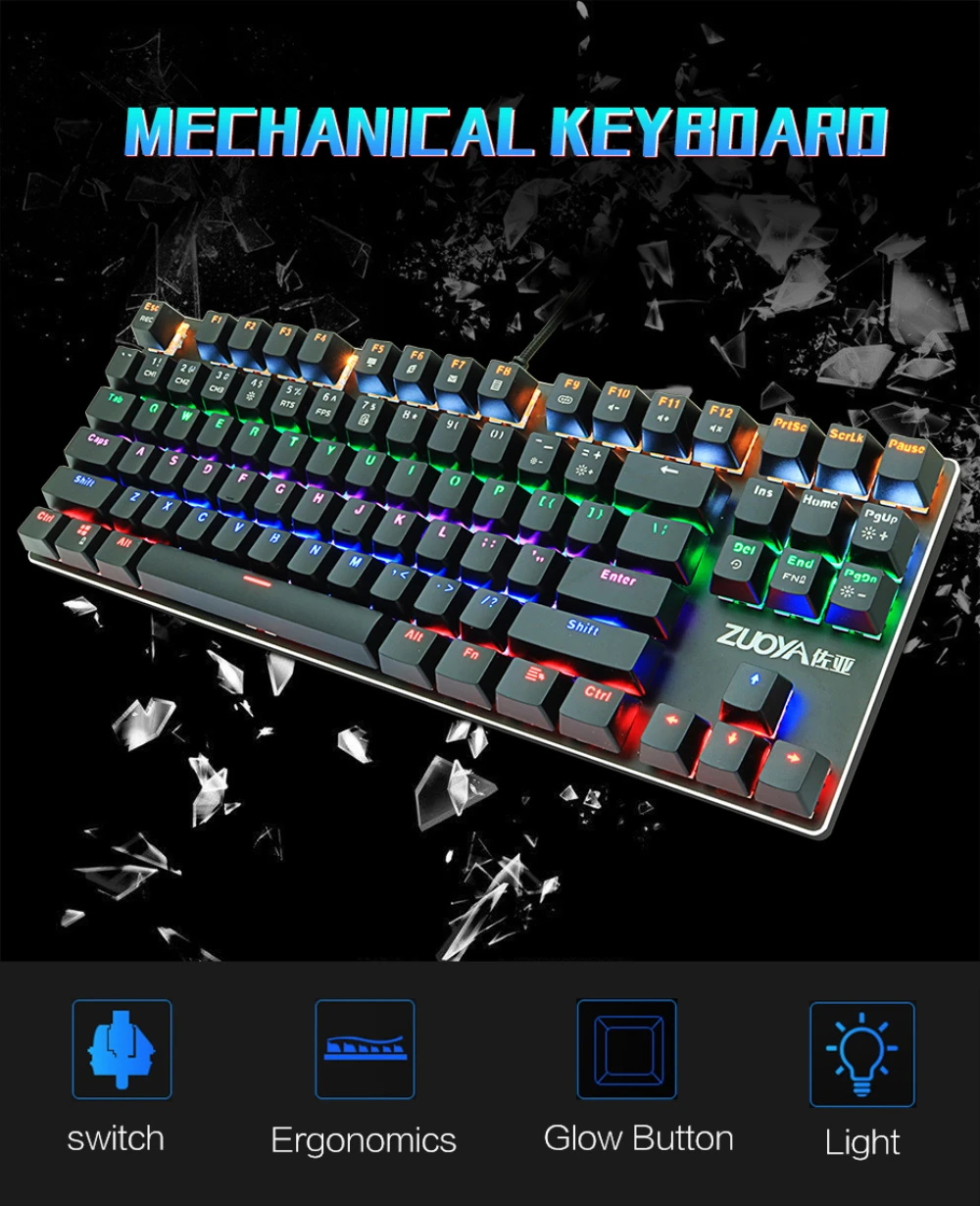 87-chave, backlit, rgb, russo, azul, interruptor vermelho,