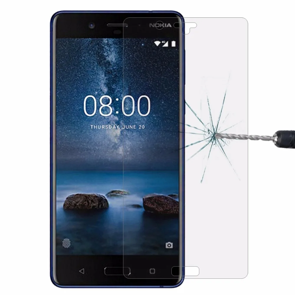 Для Nokia 8 7 Plus 6 XL 0 26 мм 9H твердость поверхности 2.5D закругленные края Закаленное