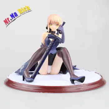 

Anime Figure 15cm Fate Stay Night Saber Black Sitting Ver. Pvc Action Figure Collectible Model Toys Doll