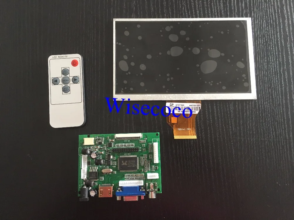 for INNOLUX 7 inch Raspberry Pi LCD Display Screen TFT LCD Monitor AT070TN92 Touch screen + Kit HDMI VGA Input Driver Board
