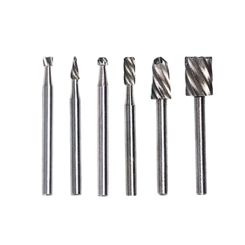 

6PCS Mini Drill Bits For Carving Tool HSS RotaryTool Mini Drill Bits Wood Burrs Milling For Dremel Tools Woodworking Carving
