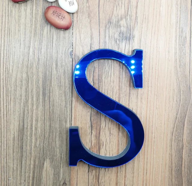 Buy DIY Blue Acrylic Letters 26 English Freestanding