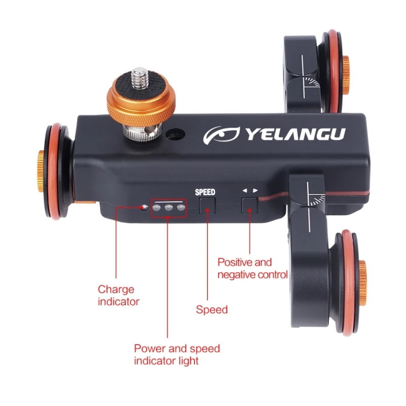 YELANGU L4X колесо камеры Dolly II электрический трек слайдер 3 колесный видео ролик