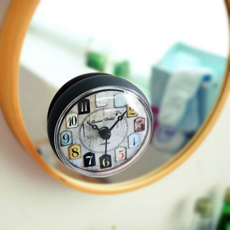 

Bathroom Kitchen Waterproof Shower Wall mini watermel Clock Watch Suction Cup Battery Operated Living Room Modern Fashion Design