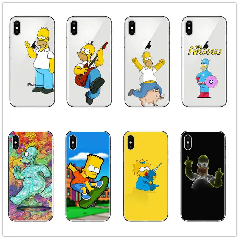 

Homer J. Simpson for Funda iPhone X Case 5S 6 6S 7 8 Plus X XS Max XR for Cover iPhone 7 Case Soft TPU for Capa iPhone 6 Case
