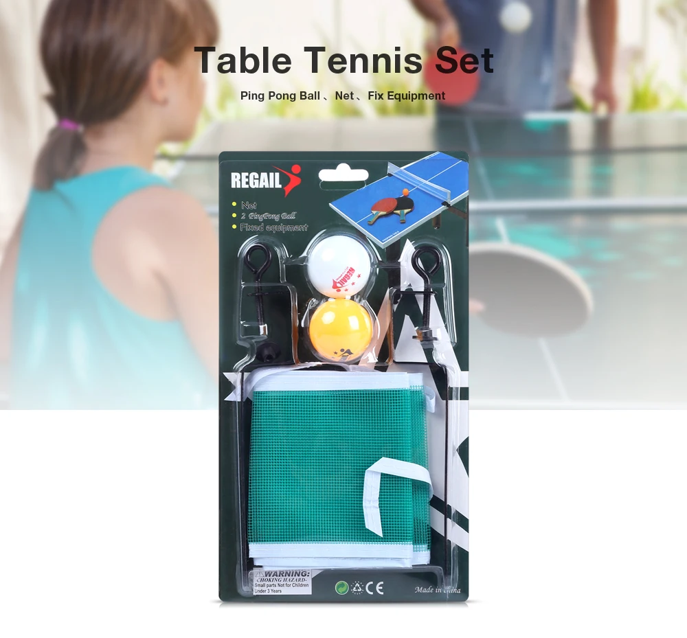 REGAIL портативный набор для настольного тенниса чистая мячик для пинг-понга Fix оборудование три звезды уровня настольный теннис мяч