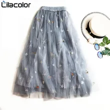 Lilacolor Tutu Tulle Mesh Skirts Women Long Maxi Skirt 2019 Spring Summer Korean Black Pink High Waist Sweet Skirt Female Skirts Lilacolor Tutu Tulle Mesh Skirts Women Long Maxi Skirt 2019 Spring Summer Korean Black Pink High Waist Sweet Skirt Female Skirts