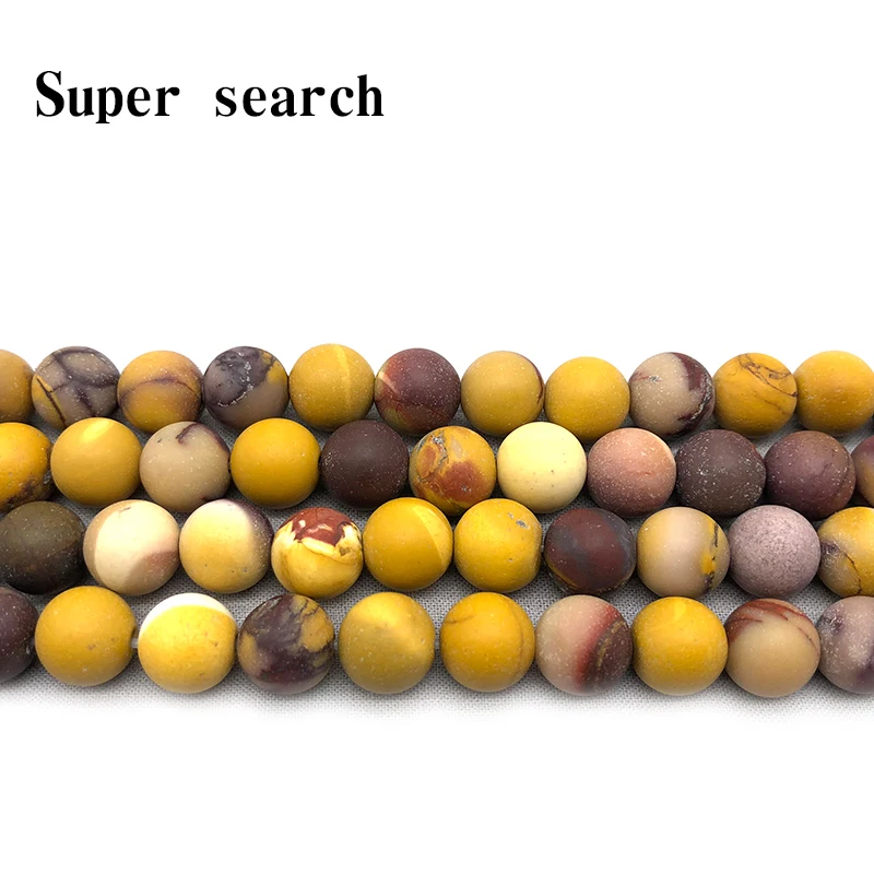 

Natural Stone Mookaite Egg Yolk Loose Beads Frosted 4 6 8 10 12MM Fit Diy Bracelet Necklace For Jewelry Making Wholesale