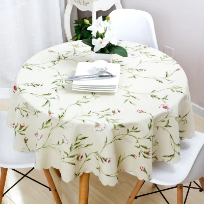  Large garden tablecloth cotton and linen European round tablecloth American country round table clo
