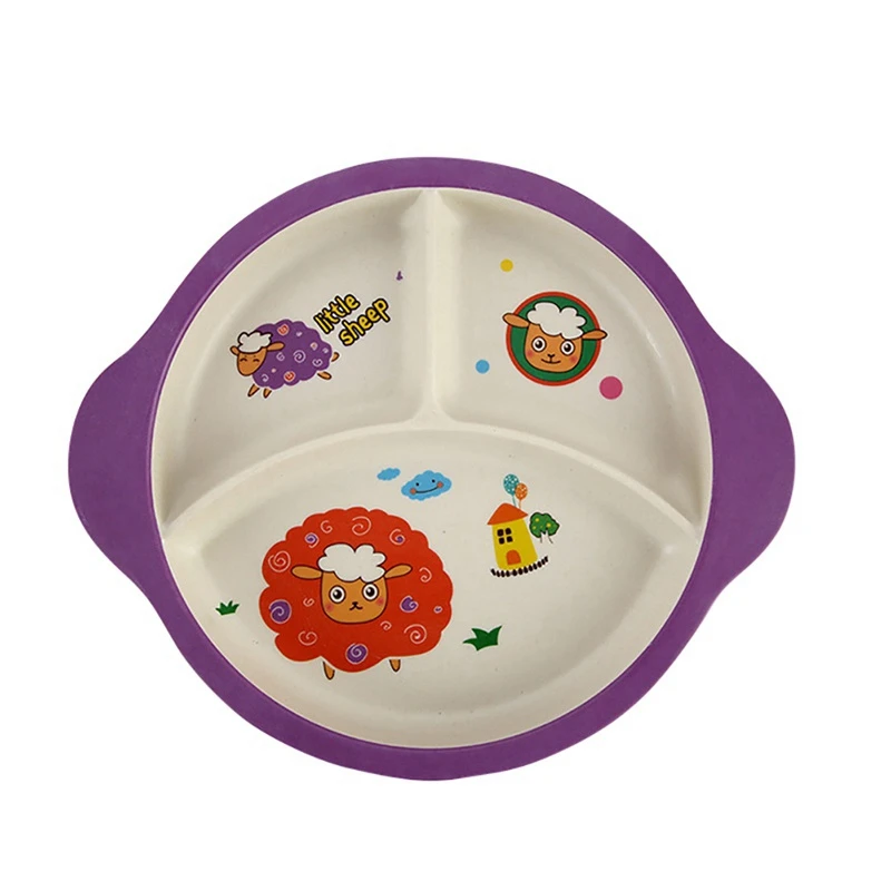 Детская чаша+ ложка+ вилка для кормления, посуда с героями мультфильмов, детские блюда, столовая посуда для еды, антигорячая тренировочная тарелка