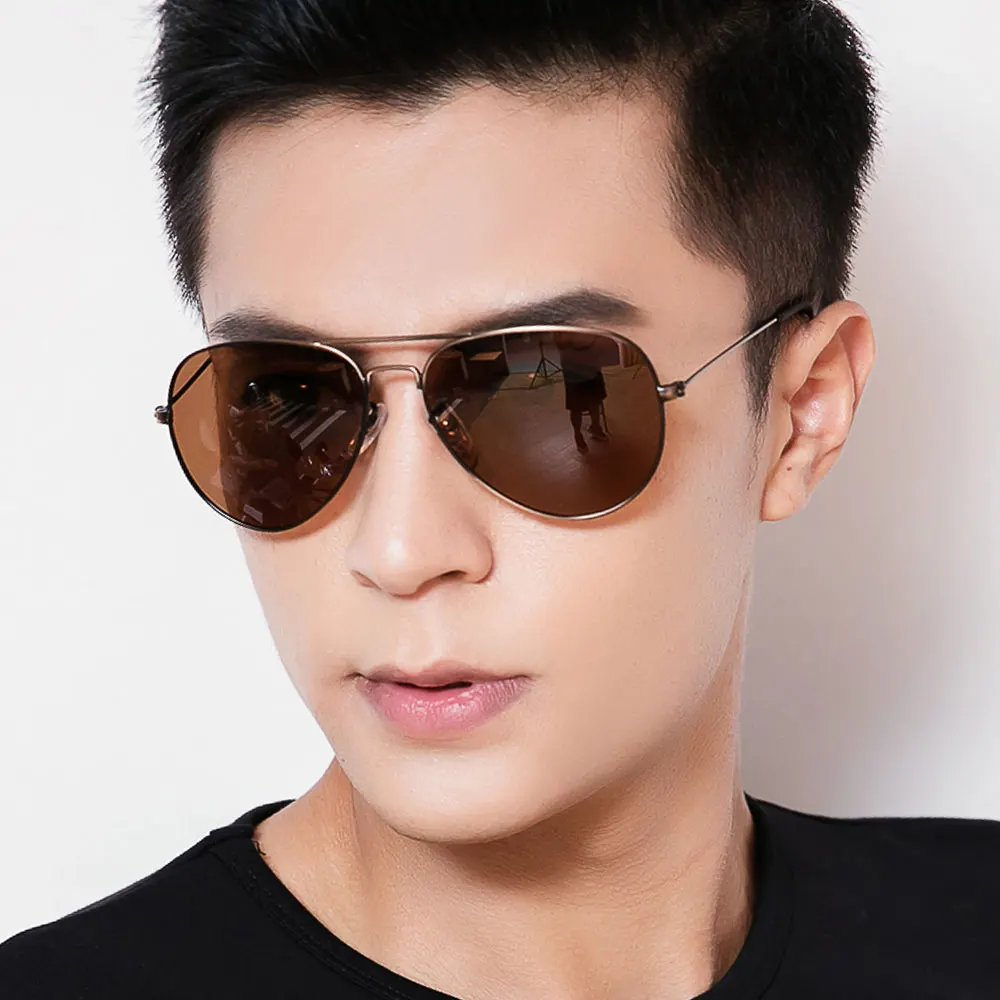Brown Brown Настоящая акция, мужские, взрослые, сплав, Полароид, женские, Oculos Masculino, поляризационные солнцезащитные очки, мужские, для вождения, женские, пилот, солнцезащитные очки - Цвет линз: Brown Brown