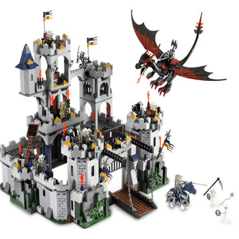 

New Castle King`s Siege fit legoings Castle military figures soliders figures model Building Blocks Bricks Toy 7094 kid gift set