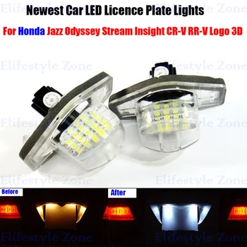 

2 x LED Number License Plate Lamps OBC Error Free 18 LED For Honda Jazz Odyssey Stream Insight CR-V FR-V