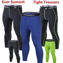 Зимние теплые мужские компрессионные колготки для бега, для спортзала, обтягивающие длинные брюки, штаны для фитнеса, футбольные тренировочные леггинсы, Ever Summit A105