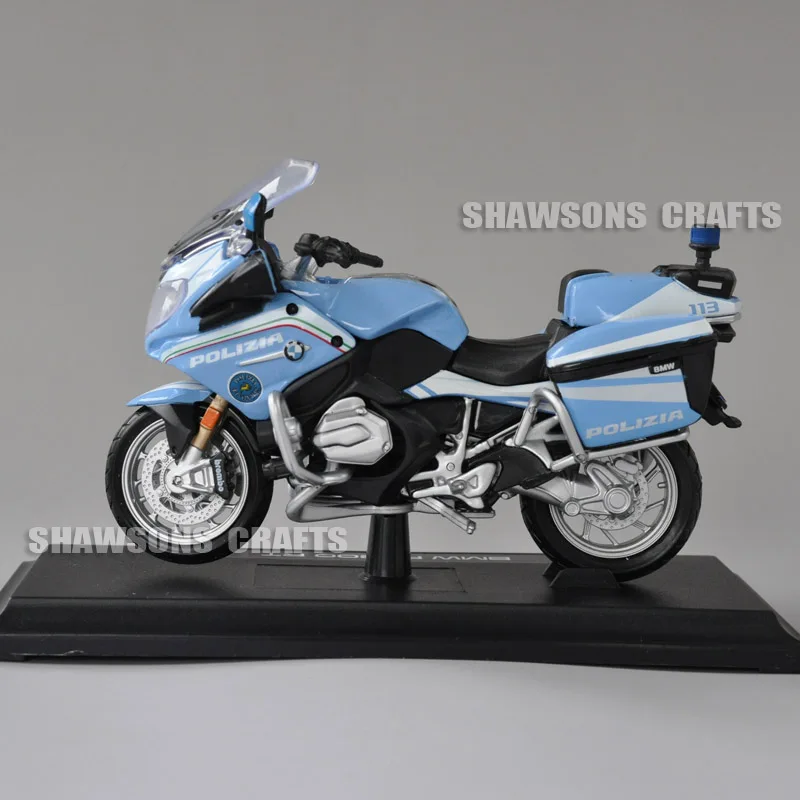 Литая модель игрушки Maisto 1:18 R1200 R 1200 RT полицейский Мотоцикл миниатюрный велосипед копия