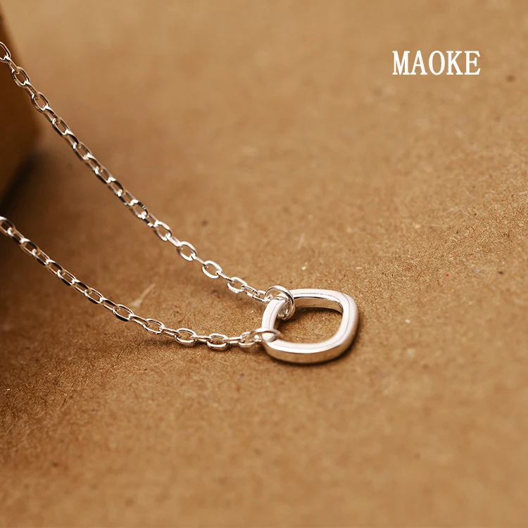

Promotions Square Cutout Simple Necklace 925 Sterling Silver Ornament Short Clavicle for Women's Fashion Gifts