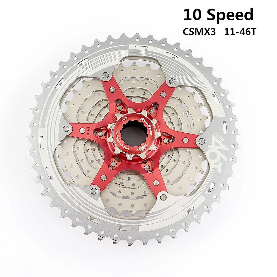 SunRace 10 Speed Cassette CSMS3 CSMX3 11-40T 42T 46T Bike Cassette fit Shimano SRAM Flywheel 11-40 11-42 11-46 10s Cassette