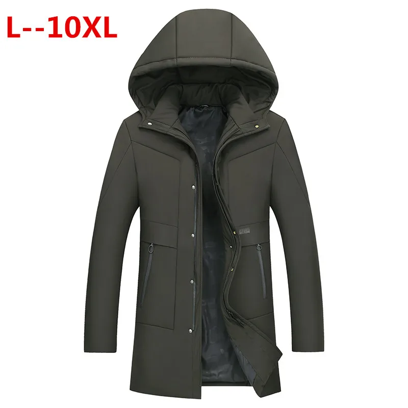 

Plus big 10XL 8XL 6XL long warm winter Jacket men windproof brand clothing male cotton autumn coat quality black down Parkas men