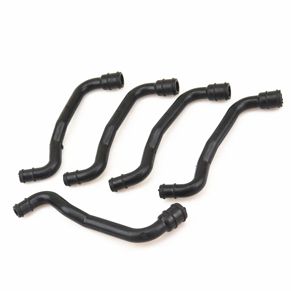 FHAWKEYEQ 5Pcs Engine Crankcase Breathe Vent Pipe Exhaust Hose For VW