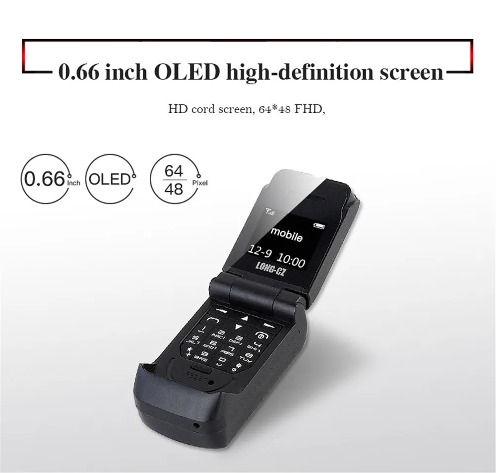 LONG-CZ J9 мини флип мобильный телефон 0,6" маленький сотовый телефон беспроводной Bluetooth Dialer FM волшебный голос Handsfree Наушники для детей