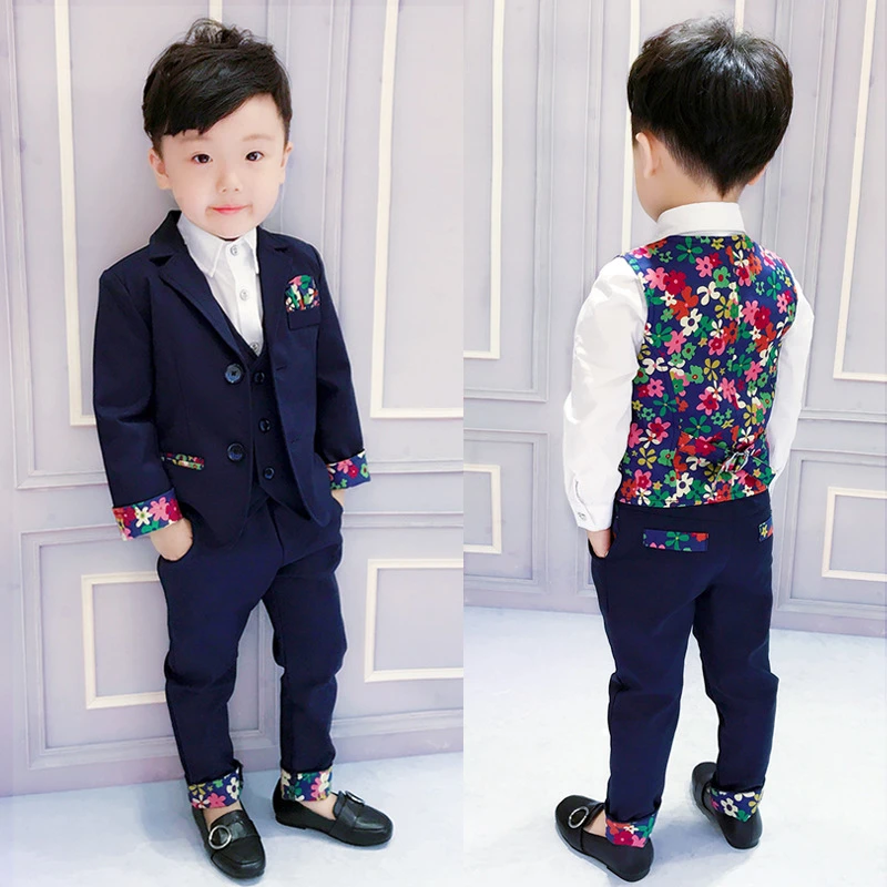 Costume Blazer Avec Chemise Pour Bebe De 2 A 10 Ans Ensemble De Vetements Slim Pour Enfant 4 Pieces A La Mode Aliexpress