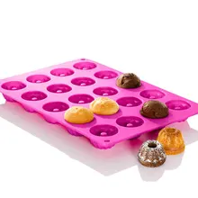 20 отверстий Германия мини причудливый комплект Savarin силиконовая форма для выпечки Форма пудинг и шоколадная Выпечка Плесень diy Инструменты