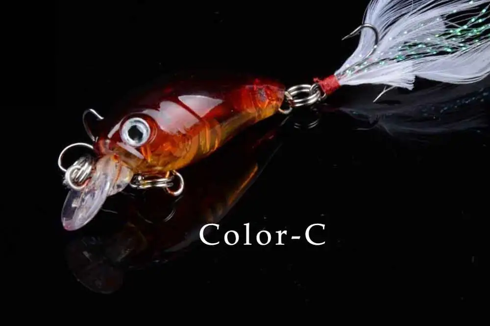 JOSBY Wobbler Fshing gear Carp Fishing spinners crankbait feeders lures pesca Floating Deep Diving 0.1m-0.3m 3g/6.2cm Hook 10 - Цвет: Color-C