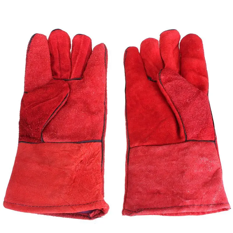 1 пара сварочные аппараты Сварка перчатки Arc Tig Mig сварочные кожаные рабочие перчатки 33 см #8