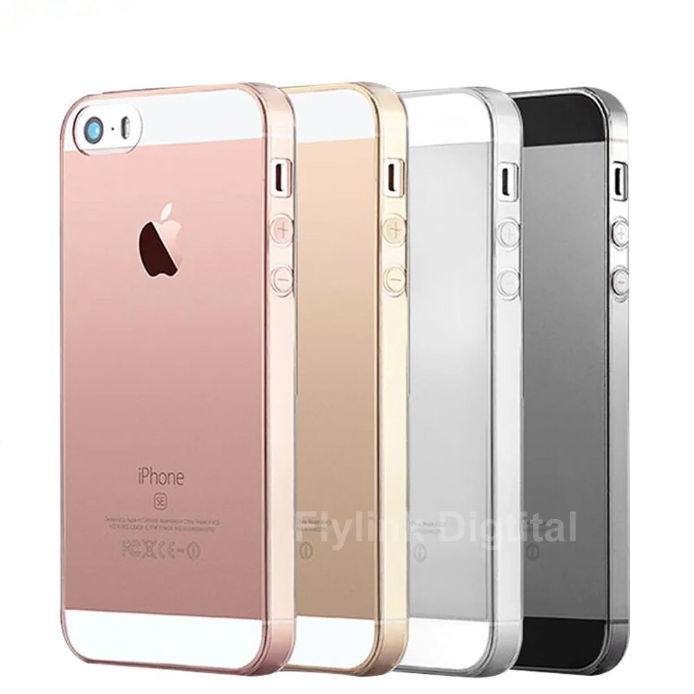 Ультратонкий Мягкий защитный чехол из ТПУ для iPhone 5 6 7 прозрачный телефона s 8 Plus X