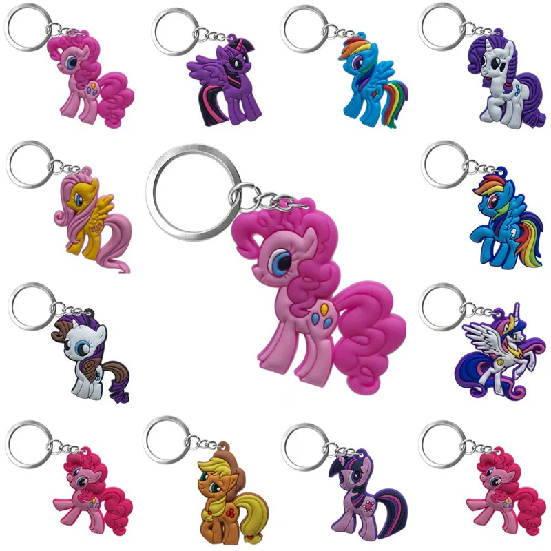 2-4pcs PVC Key Chains Cartoon Figure Ring Anime Keychain Children Holder Kid Toy Pendant Fashion Jewelry | Украшения и аксессуары