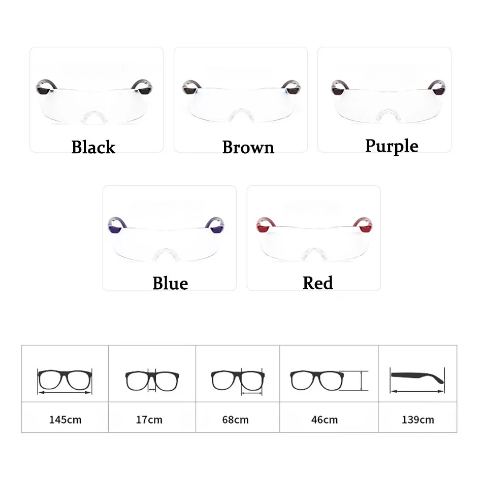 Big Vision 250 Degree Presbyopic Glasses Magnifier Eyewear 5