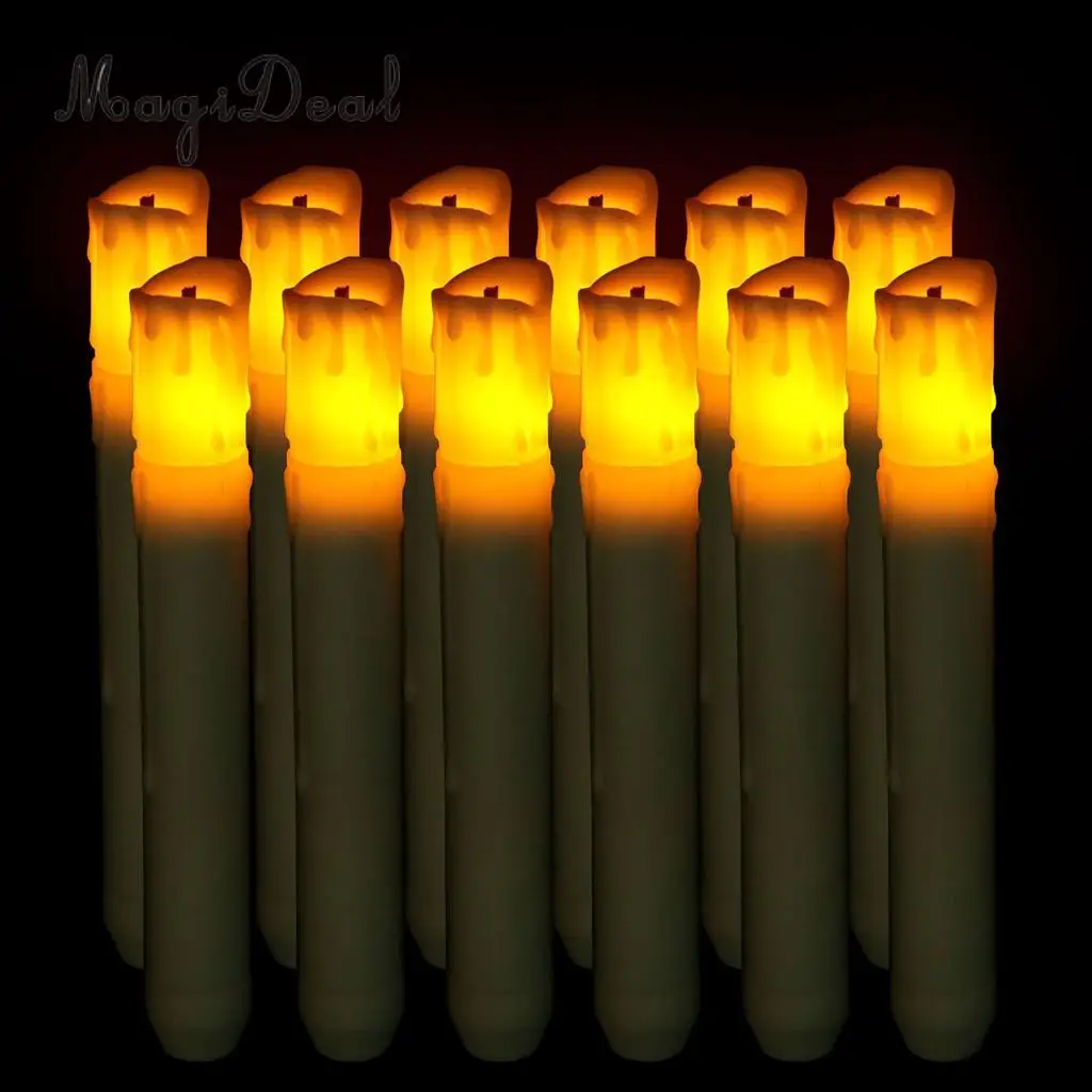 MagiDeal 155mm Tall Electric LED Candle Flameless Candle for Party Decor Warm White B