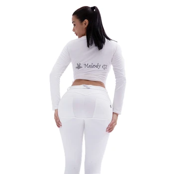

Melody White Color XXXL Plus Size Women Leggings Knitted Comfortable Sexy Push Up Leggings Spandex Mid Waist Workout Leggings