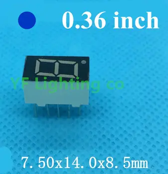 

20PCS/LOT 0.36 inch 1 Bit 7 Segment BLUE LED Display 0.36" 0.36in Digital Tube Common cathode(Nixie tube)