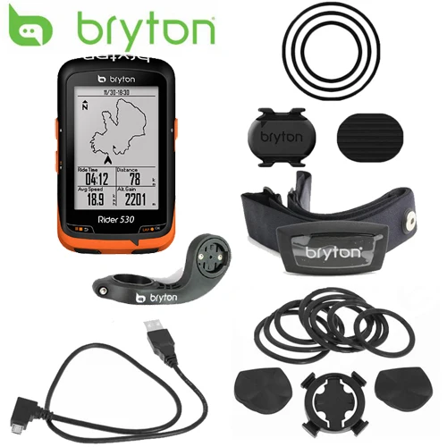 Bryton Rider 530 gps велосипедный компьютер для велоспорта и расширительное крепление ANT+ speed Cadence двойной датчик пульсометр - Цвет: R530H