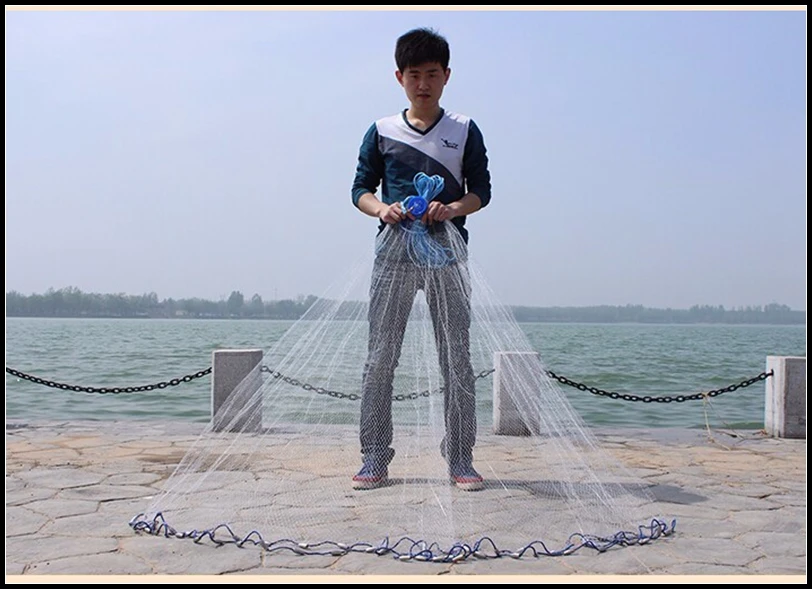 Strengthened One Piece Folding Fishing Durable Folding Hand-throwing Net  Fishing Tackle Accessory Hand-throwing Net - AliExpress