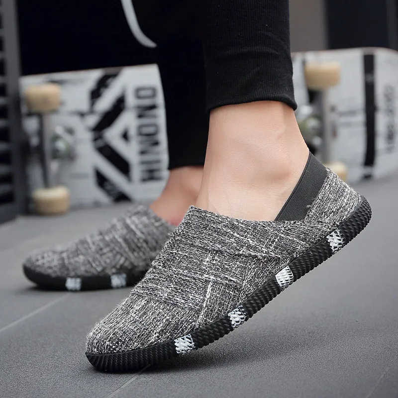 

Fashion New Soft Bottom Breathable Peas Shoes Lok Fu Men's Shoes Zapatos De Hombre Fashion Comfortable Casual Men's Linen Shoes