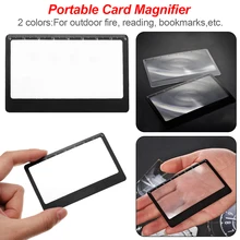 Портативная карта Лупа 3 X увеличительная линза Френеля ультра-тонкое наружное огненное увеличительное стекло 8,5x5,5 см