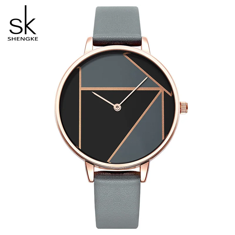 Achat Shengke Femmes En Cuir Montres Top Marque De Luxe Quartz Montre Femme Horloge Relogio Feminino 2019 Nouvelle Mode Dames Montres # K0072