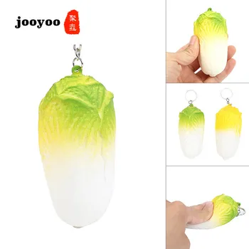 

Artificial Chinese Cabbage PU Squishy Squeeze Toys Decompression Toy Children's Gift Keychain jooyoo
