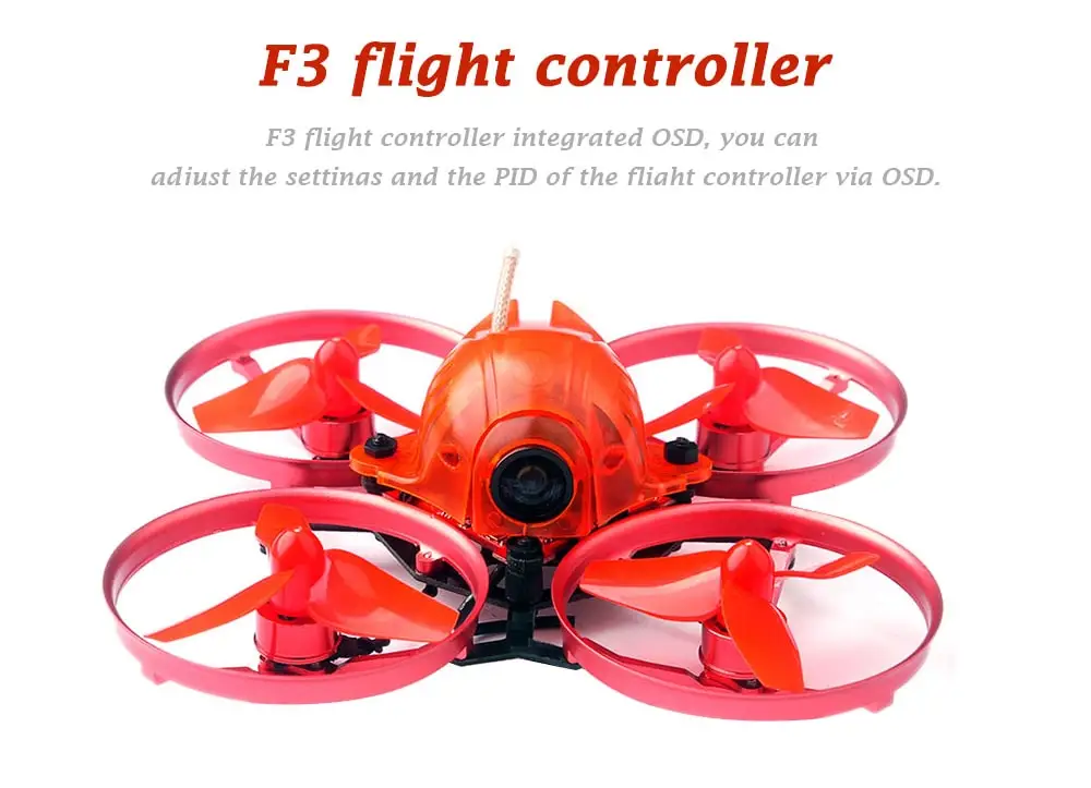 Happymodel Snapper7 75mm Crazybee F3 OSD 5A ESC 1S Brushless Whoop FPV Racing Drone BNF- Red with FlySky Receiver