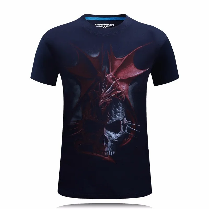Dragon Dracarys 3D Футболка с принтом Игра престолов Повседневная Уличная Мужская футболка летние топы крутые футболки унисекс camisa masculina - Цвет: Navy Blue
