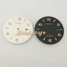 1 шт. 35,6 мм Corgeut белый/черный циферблат Калибр ETA 283 Miyota 8215 8205 821A движение