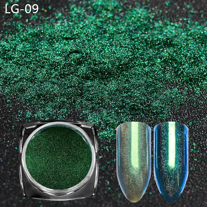 Mtssii 0.2g Holographic Shiny Powder Magic Mirror Powder Nail Glitters Dust Laser Nail Decorations DIY Manicure Designs - Цвет: W5001