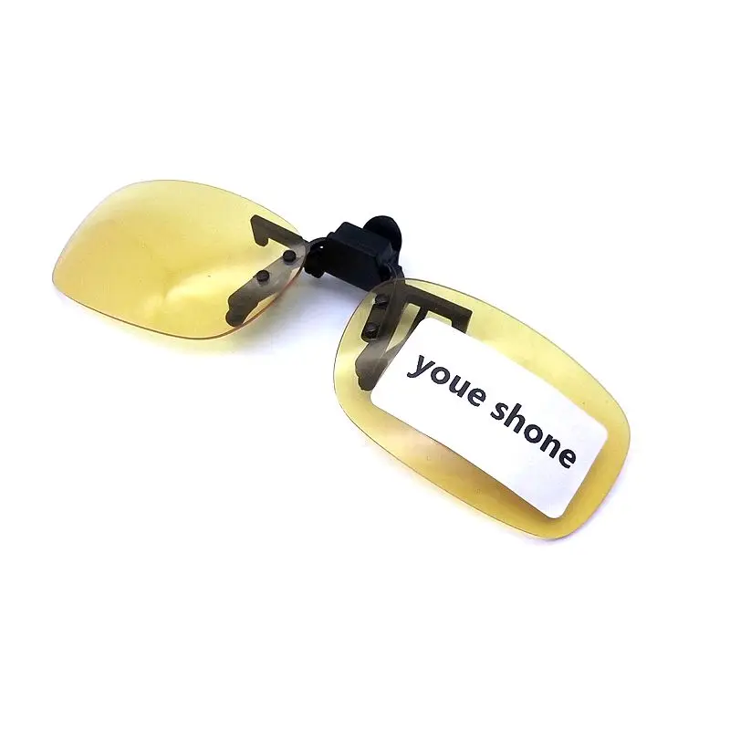 Driving Polarized UV 400 Night Vision Clip-on Flip-up Lens Sunglasses Glasses 3Color